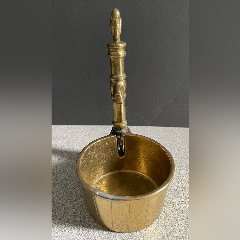 Vintage Solid Brass Water Pump & Barrel Planter 2pc - Picture 4 of 15